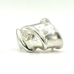 Silpada Retired R2007 Sterling Silver Asymmetrical Bow Modernist Size 7